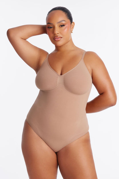Nova Sculpt Seamless Strong Compression Brief Bodysuit - Nude