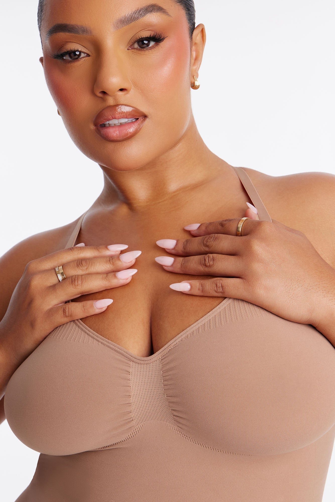 Nova Sculpt Seamless Strong Compression Low Back Thigh Shaping Bodysuit - Nude