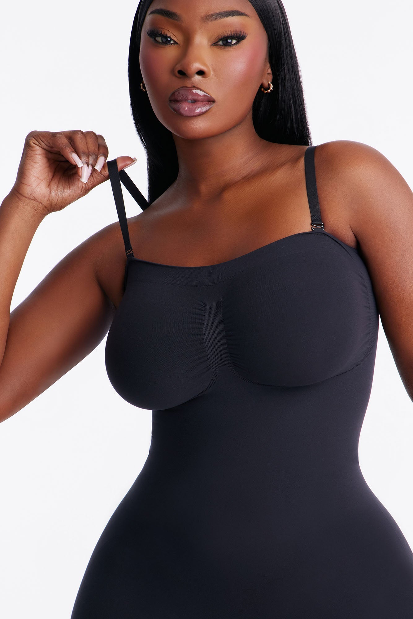Nova Sculpt Seamless Strong Compression Strapless Shortie Bodysuit - Black