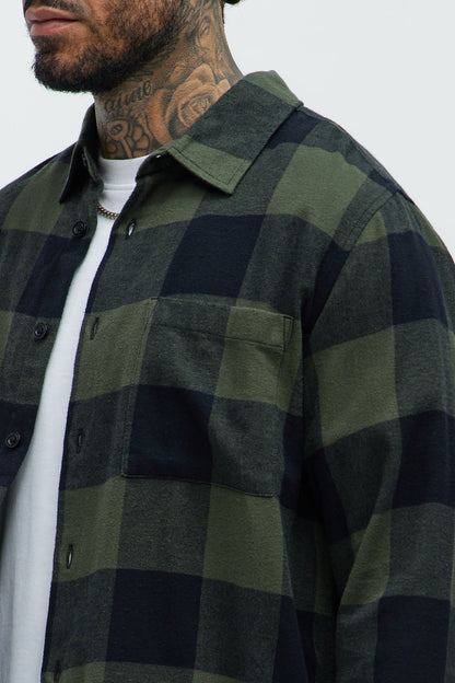 Park Flannel Shirt - Green/combo