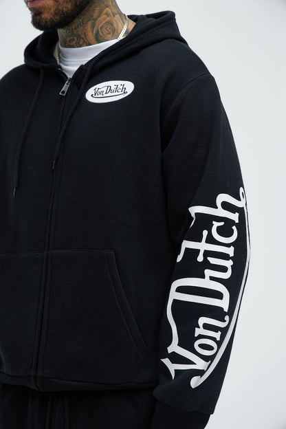 Von Dutch Gold Wings Hoodie - Black