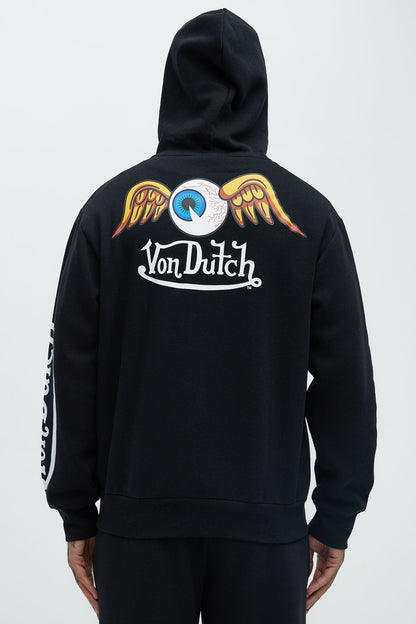 Von Dutch Gold Wings Hoodie - Black