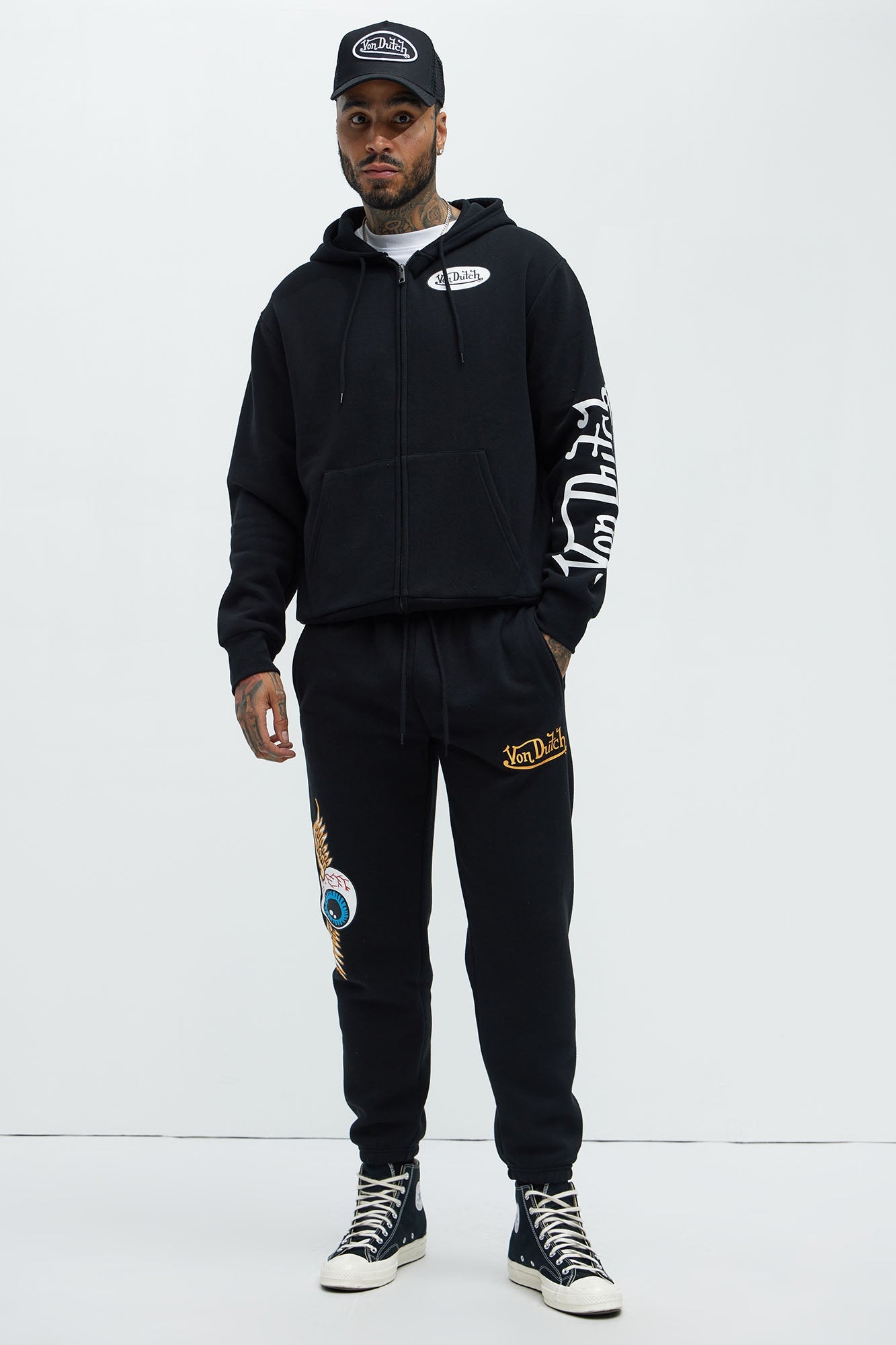 Von Dutch Lost Angels Sweatpants - Black