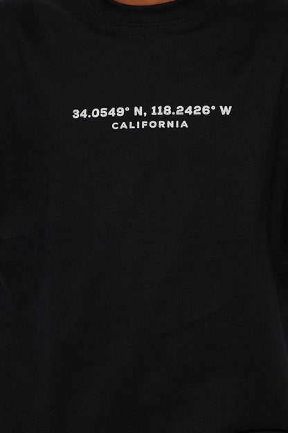 Mini West Coast Things Front/Back Short Sleeve Tee - Black