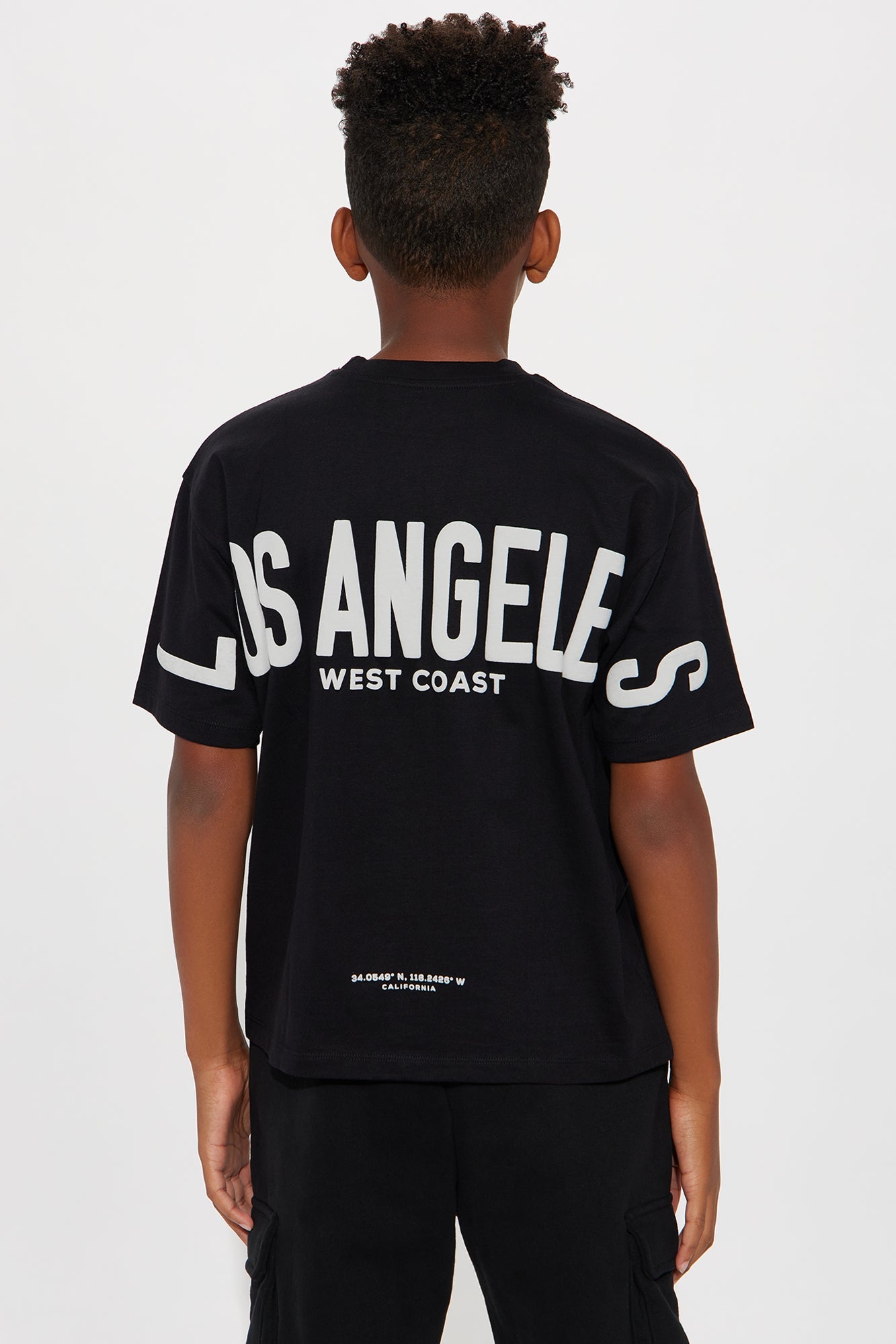 Mini West Coast Things Front/Back Short Sleeve Tee - Black