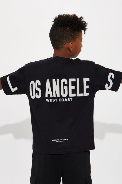 Mini West Coast Things Front/Back Short Sleeve Tee - Black