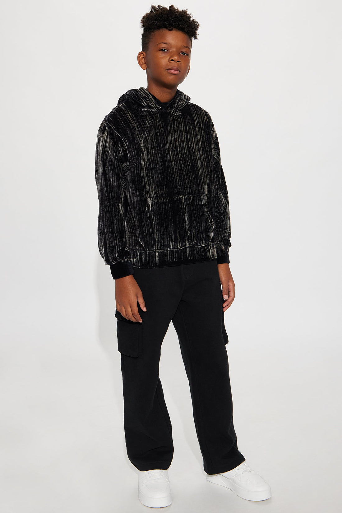 Mini Bleached Out Hoodie - Black Wash