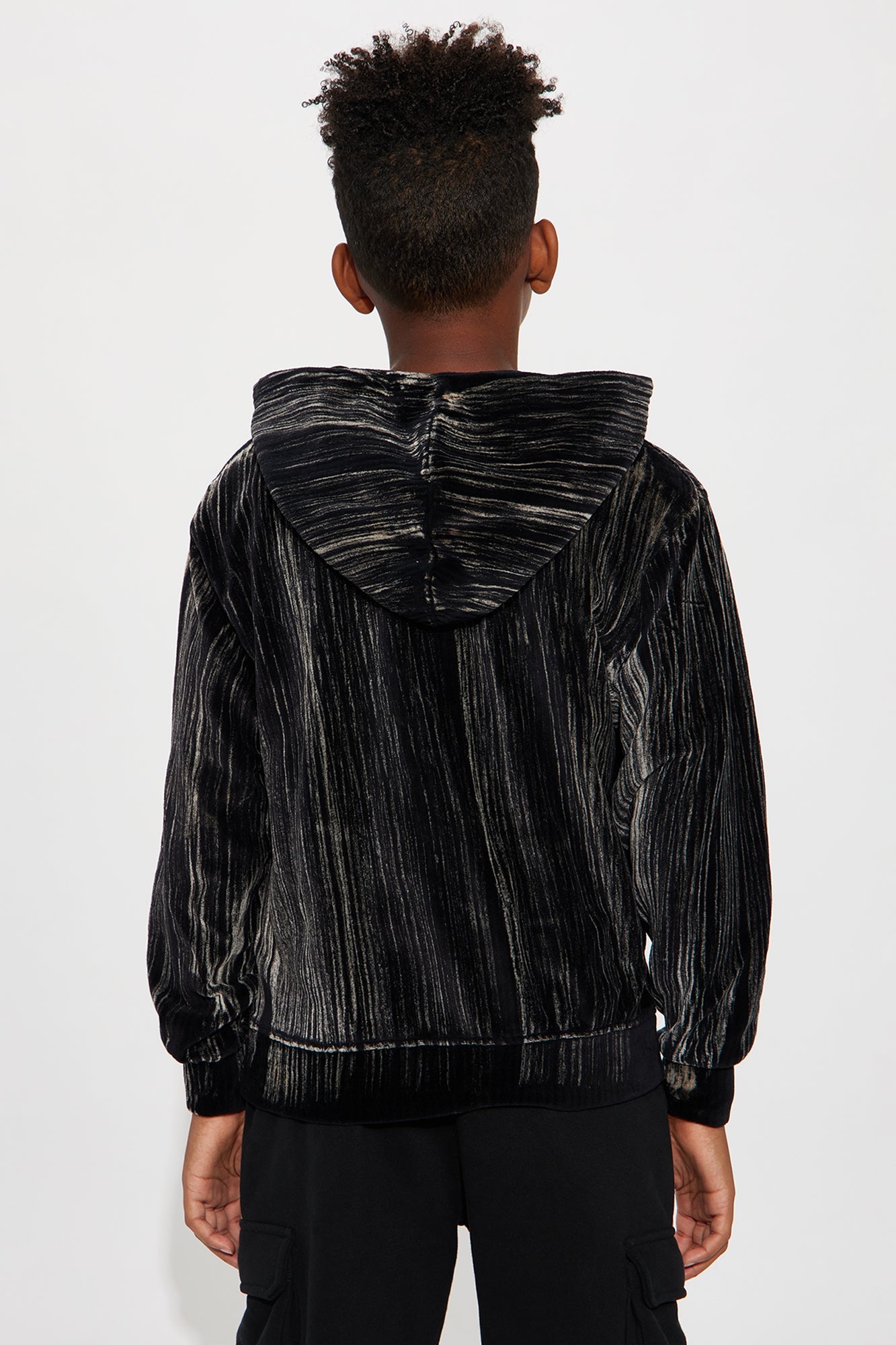 Mini Bleached Out Hoodie - Black Wash