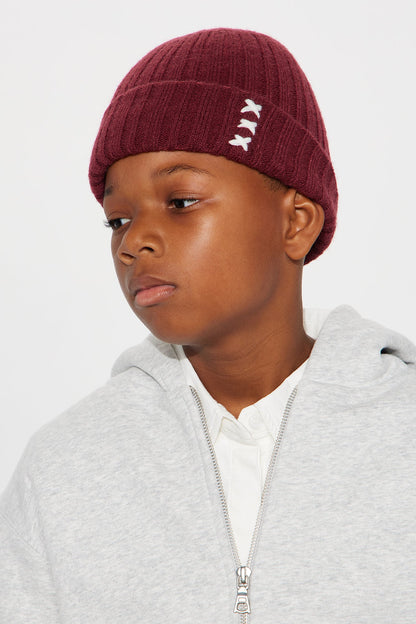 Mini Keep It Cozy Beanie - Burgundy