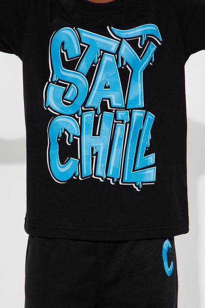 Mini Stay Chill Jogger Pant Set - Black