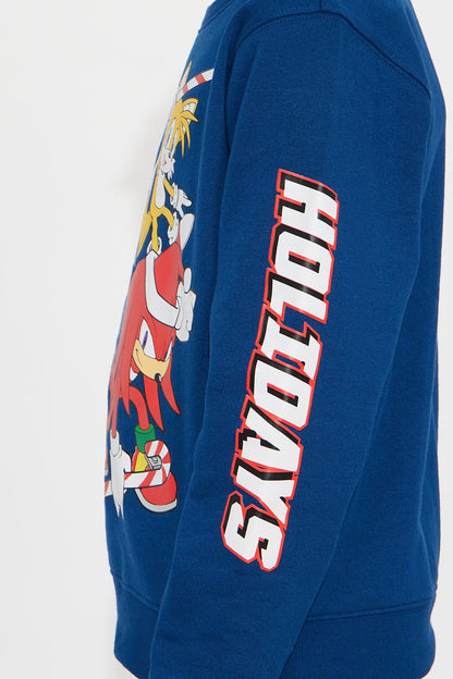 Mini Sonic And Friends Happy Holidays Jogger Pant Set - Navy