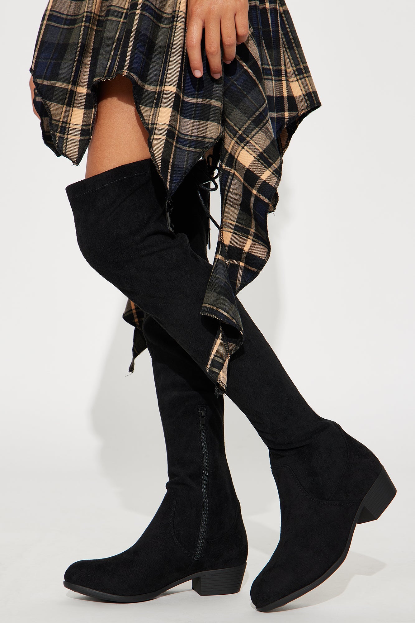 Mini Katie Over The Knee Boots - Black