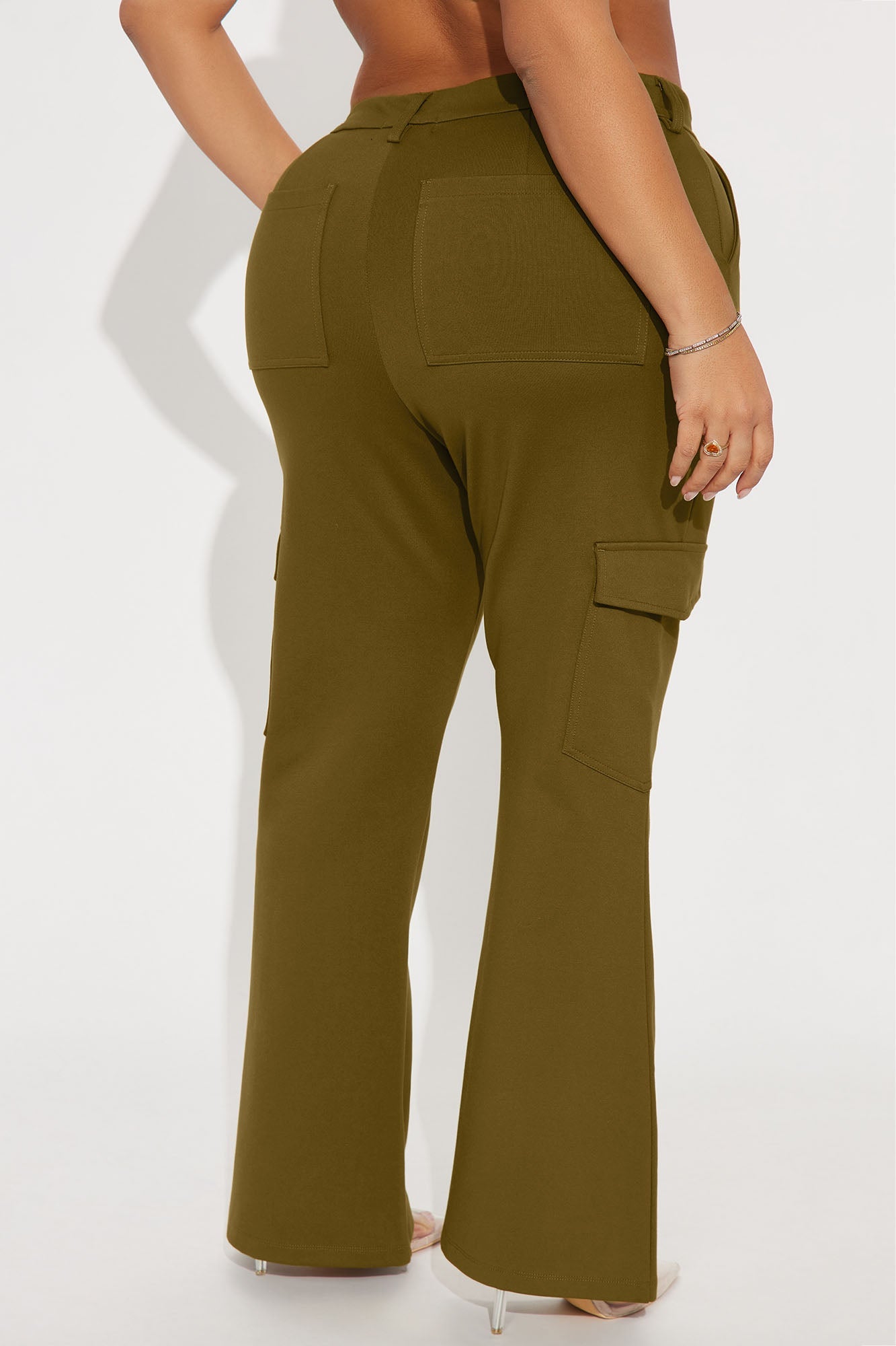 Be About It Flare Cargo Pant - Olive