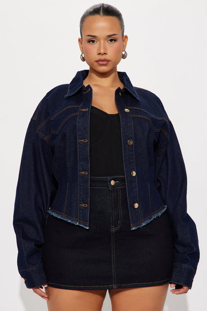 Western Way Back Cinch Denim Jacket - Dark Wash