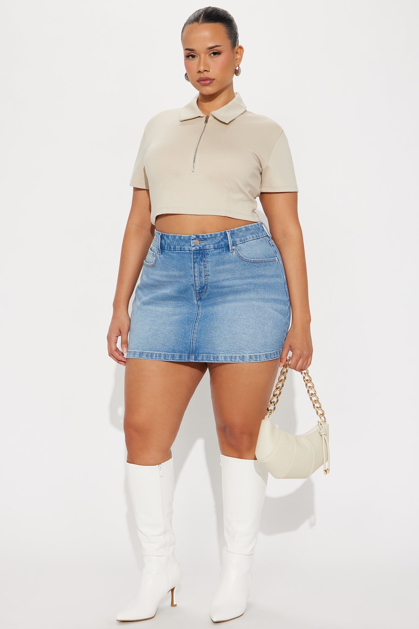 Harper Denim Mini Skirt - Medium Wash
