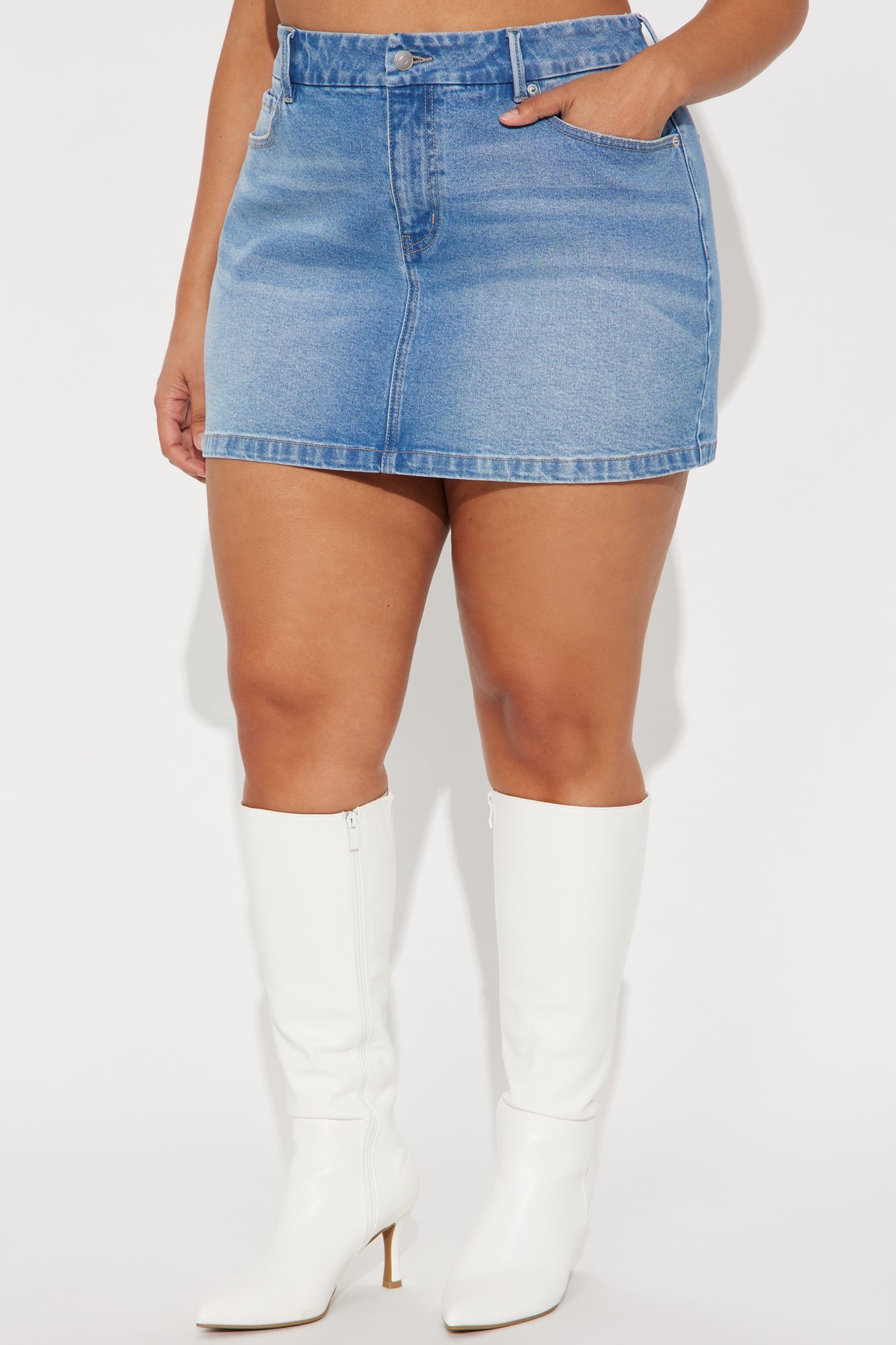 Harper Denim Mini Skirt - Medium Wash
