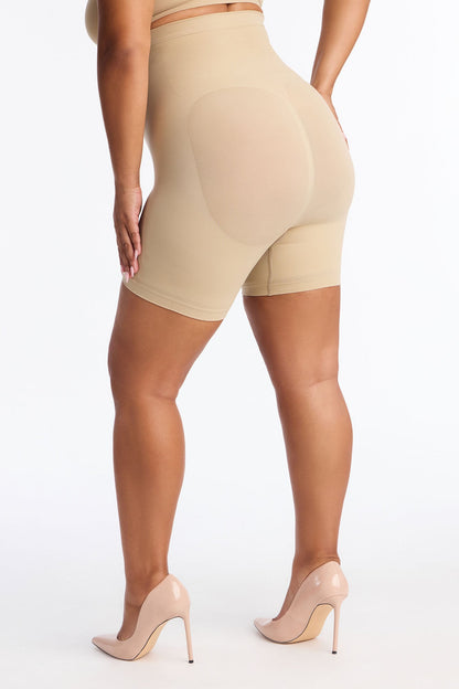 Nova Sculpt Seamless Strong Compression Thigh Shaper - Sand