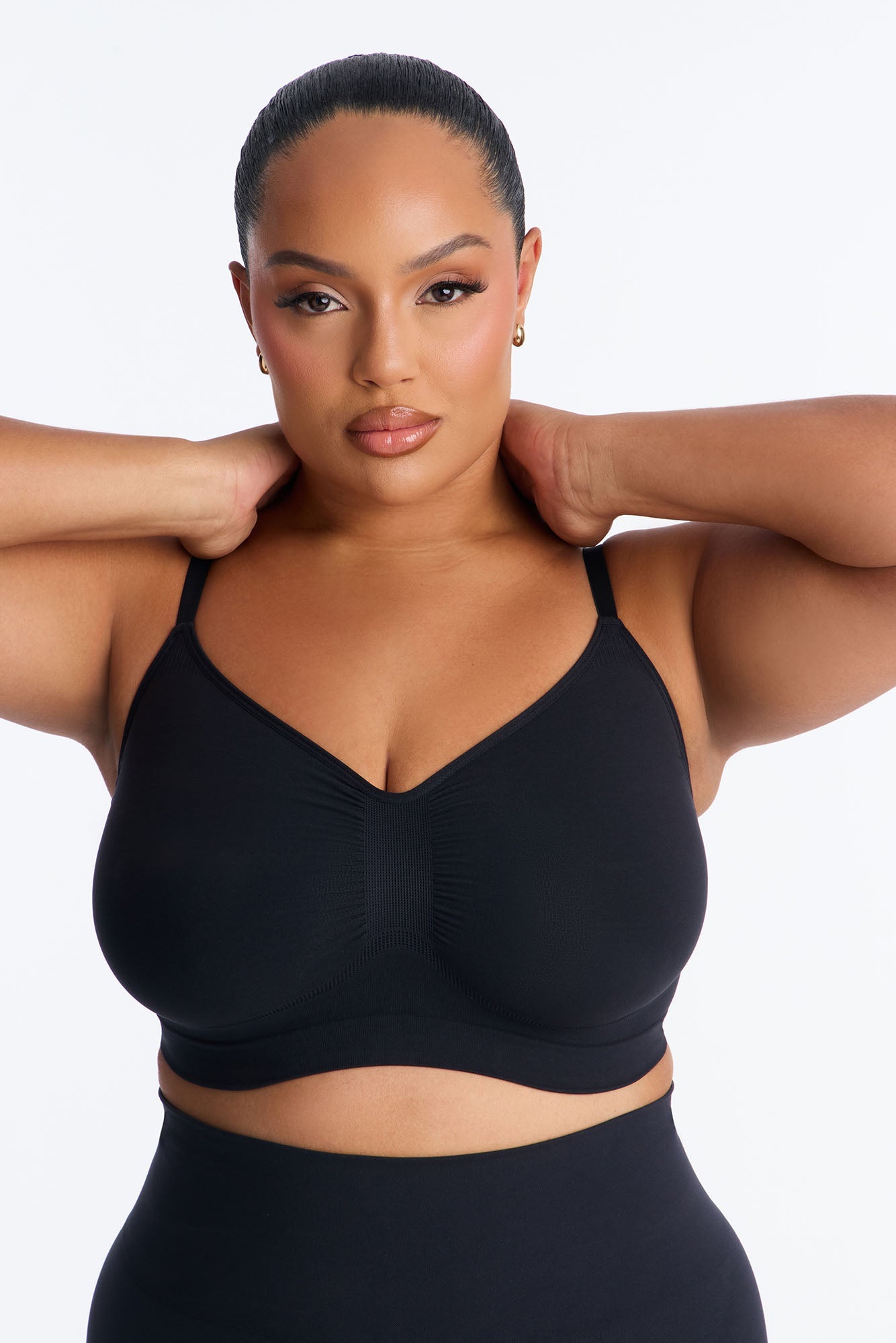Nova Sculpt Seamless Strong Compression Bralette - Black