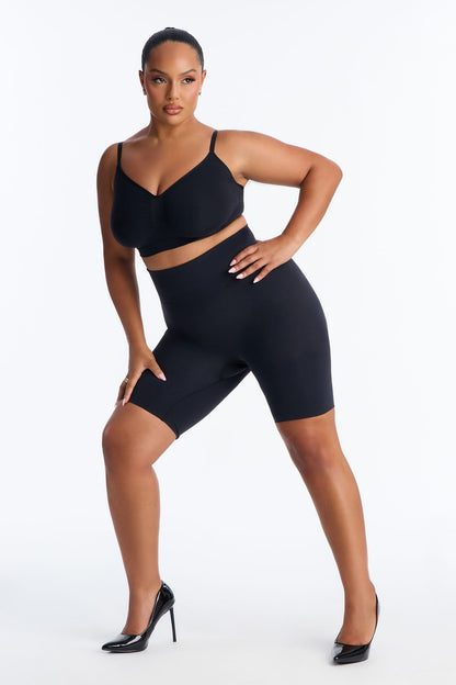 Nova Sculpt Seamless Strong Compression Butt Lifting Thigh Shaper - Black