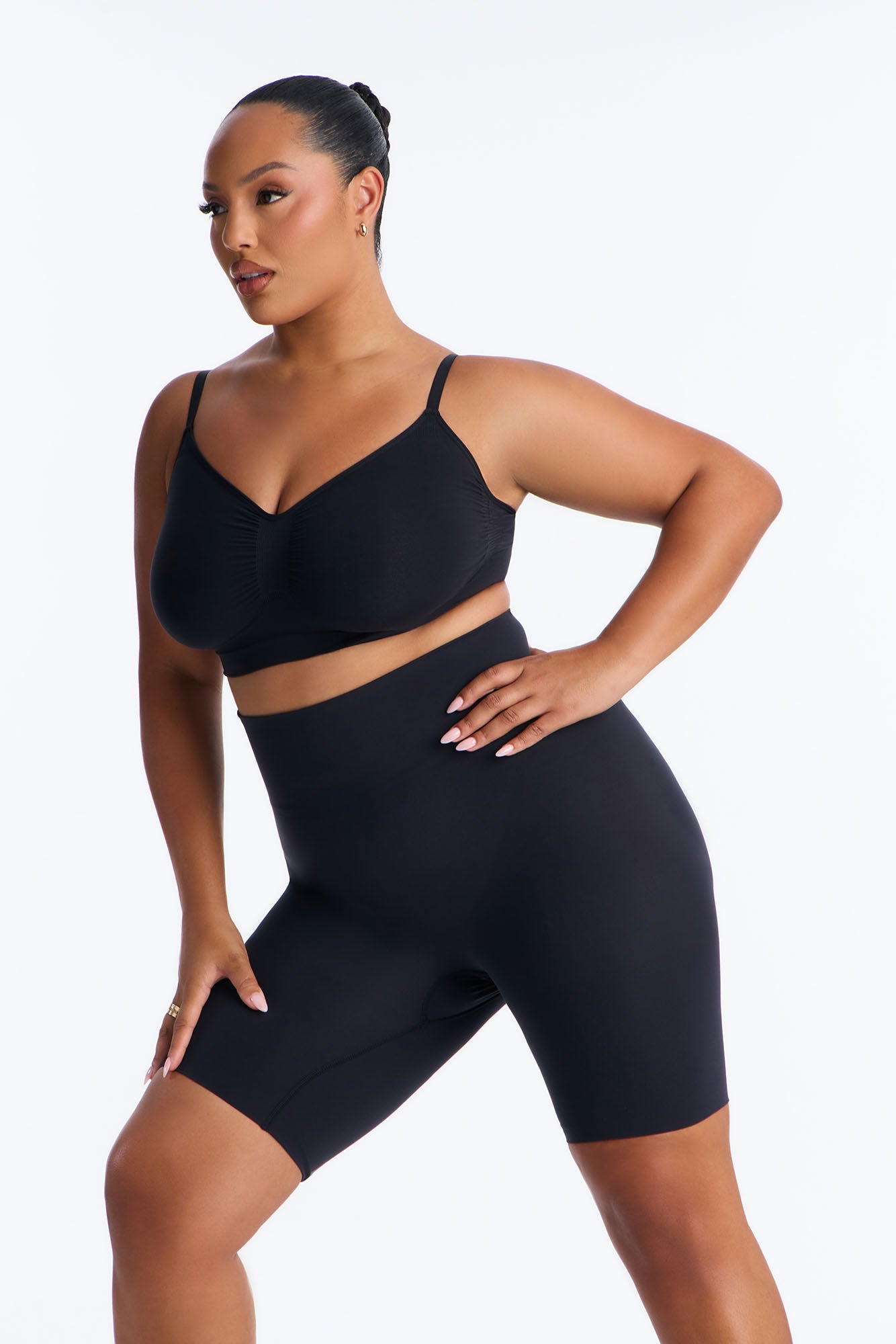 Nova Sculpt Seamless Strong Compression Butt Lifting Thigh Shaper - Black