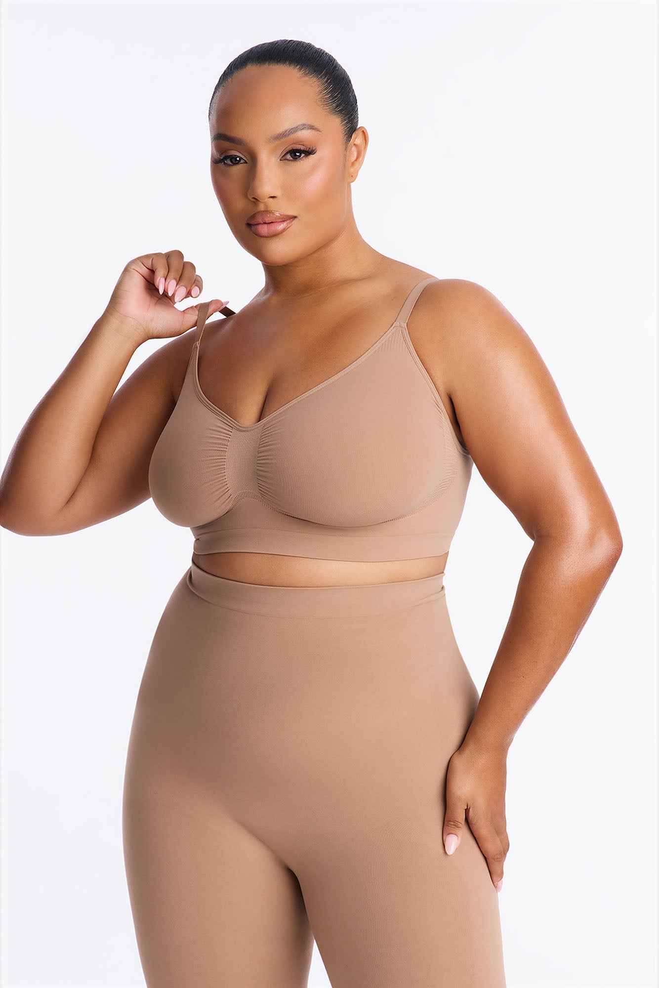 Nova Sculpt Seamless Strong Compression Bralette - Nude