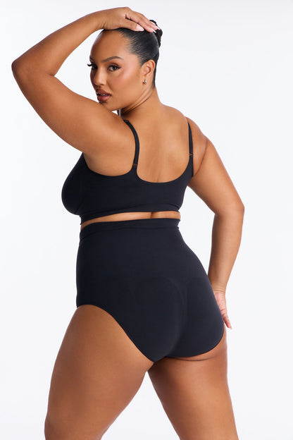 Nova Sculpt Seamless Strong Compression Mid Waist Brief - Black
