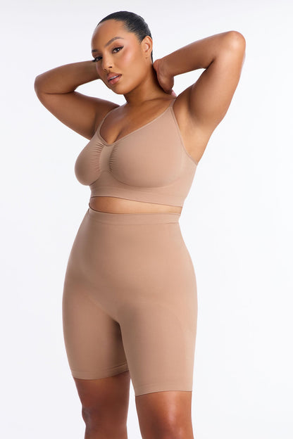 Nova Sculpt Seamless Strong Compression Thigh Shaper - Nude
