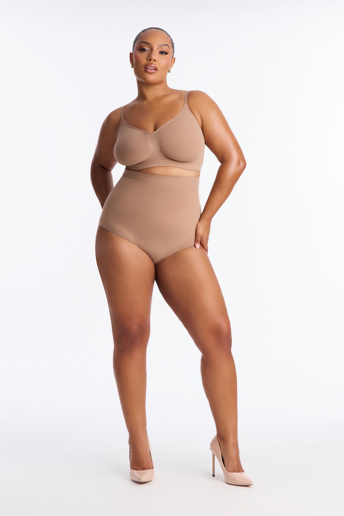 Nova Sculpt Seamless Strong Compression High Waisted Brief - Nude