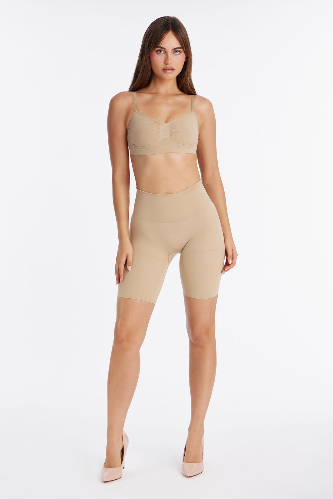 Nova Sculpt Seamless Strong Compression Butt Lifting Thigh Shaper - Sand