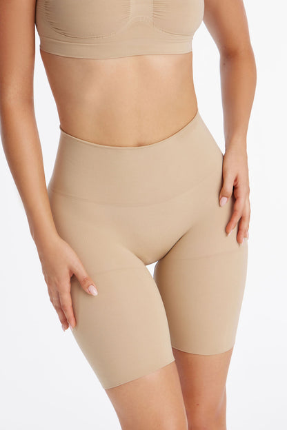 Nova Sculpt Seamless Strong Compression Butt Lifting Thigh Shaper - Sand