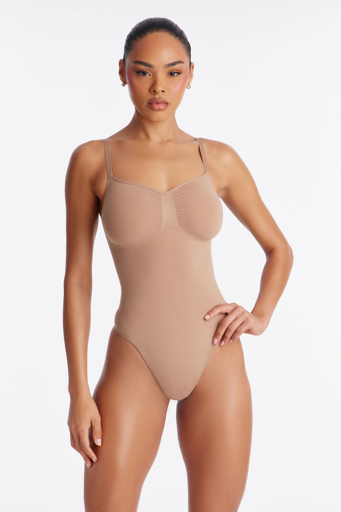 Nova Sculpt Seamless Strong Compression Thong Bodysuit - Nude