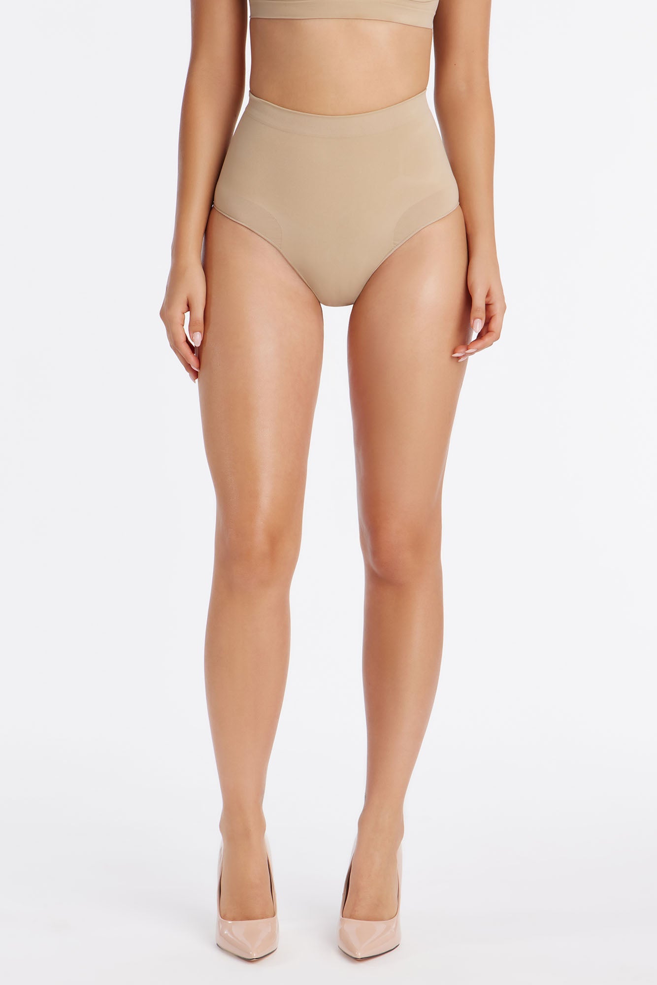Nova Sculpt Seamless Strong Compression Mid Waist Brief - Sand
