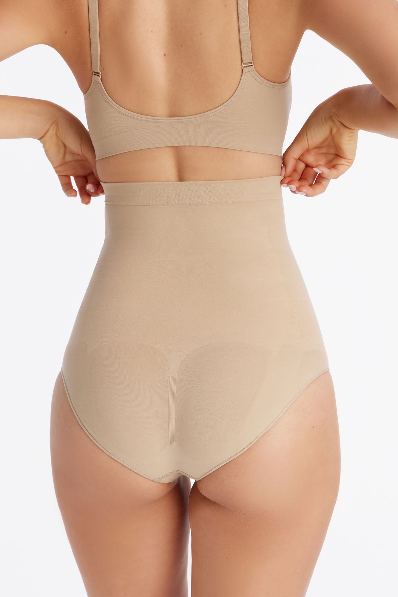 Nova Sculpt Seamless Strong Compression High Waisted Brief - Sand