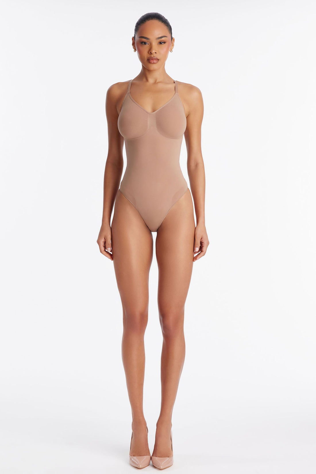 Nova Sculpt Seamless Strong Compression Brief Bodysuit - Nude