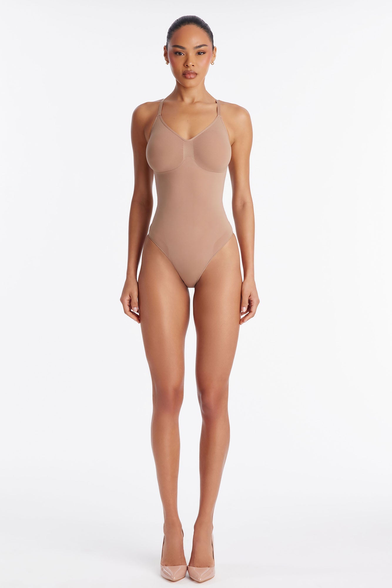 Nova Sculpt Seamless Strong Compression Brief Bodysuit - Nude