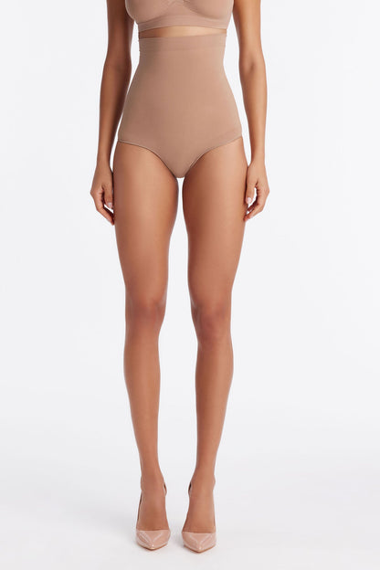 Nova Sculpt Seamless Strong Compression High Waisted Brief - Nude