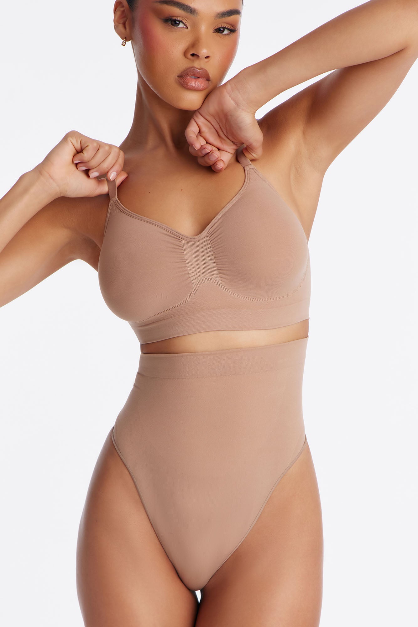 Nova Sculpt Seamless Strong Compression Bralette - Nude