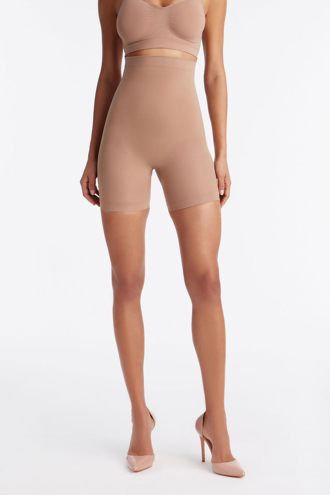 Nova Sculpt Seamless Strong Compression Thigh Shaper - Nude