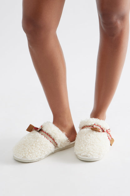Biscotti Sherpa Slippers - Ivory