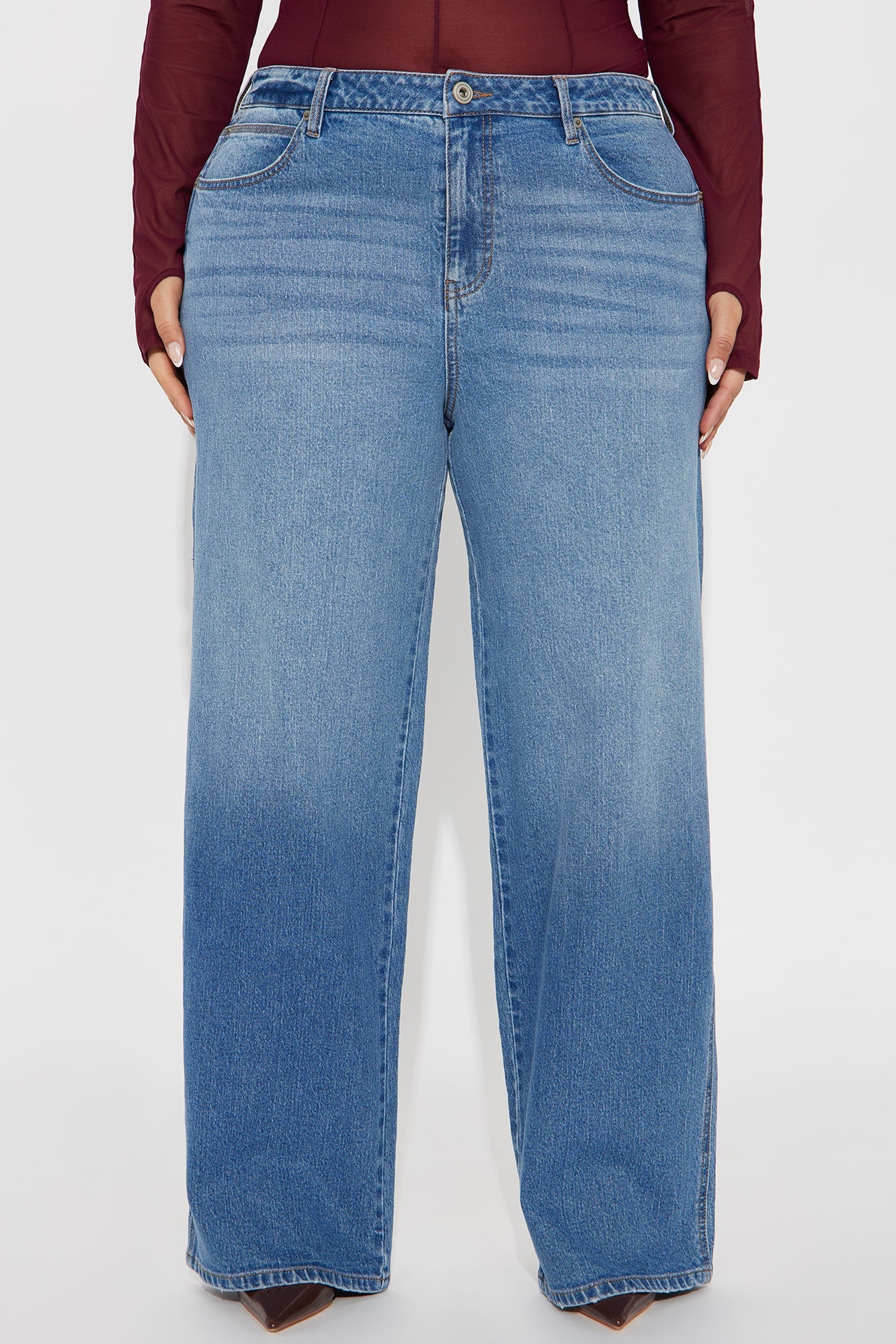 Never Changing Wide Leg Jeans - Medium Wash