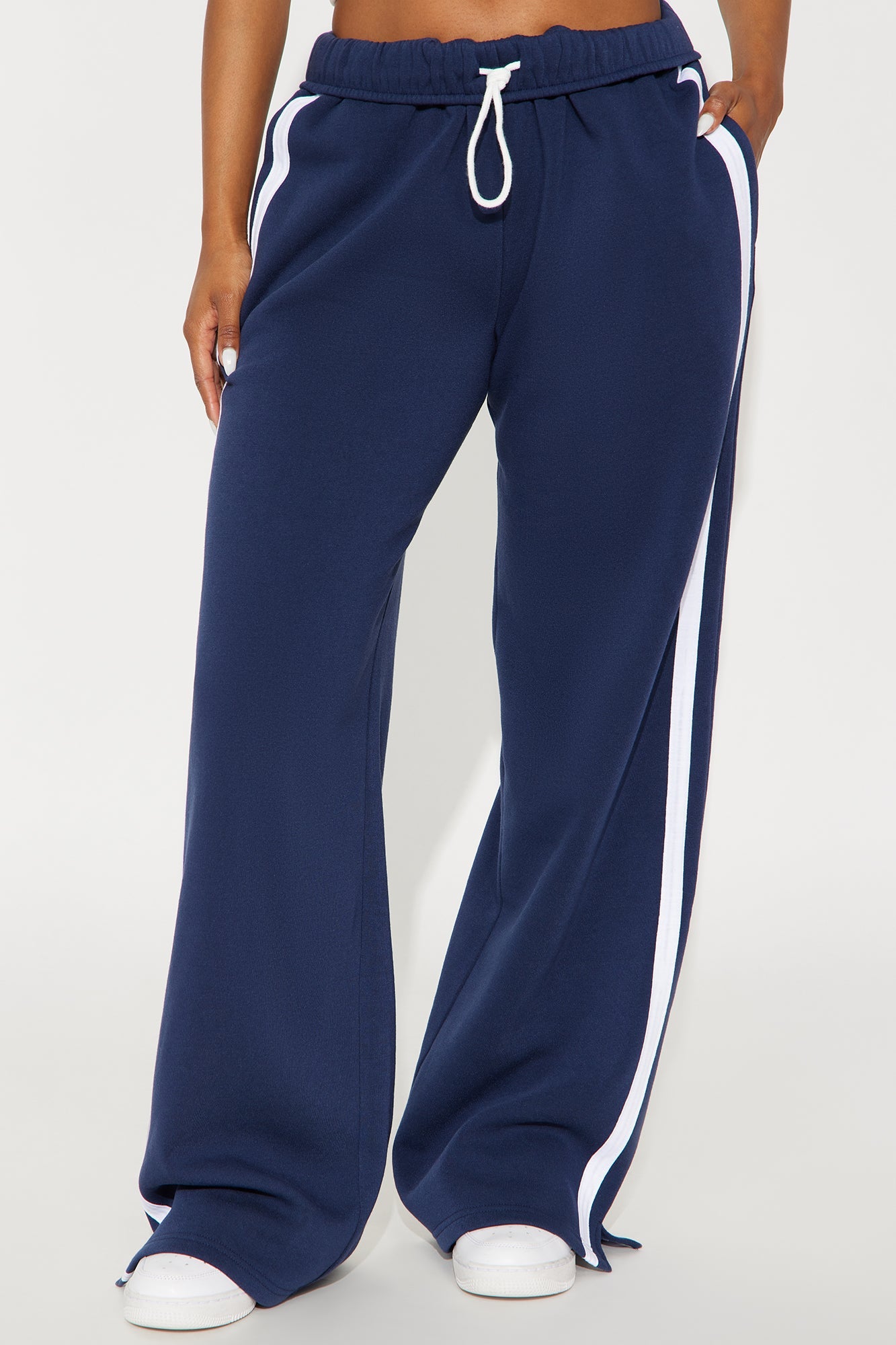 Fit Check Wide Leg Sweatpants - Navy