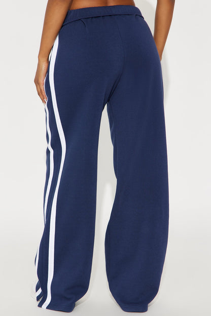 Fit Check Wide Leg Sweatpants - Navy