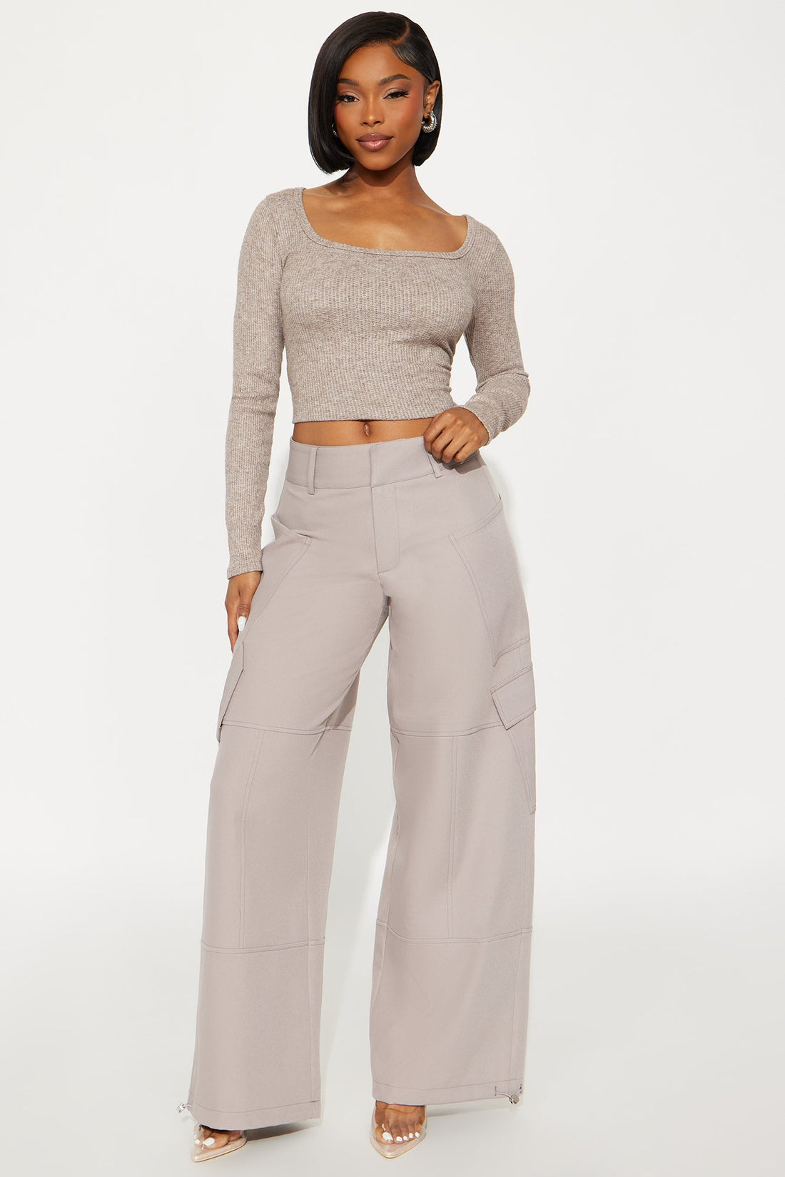 Vera Twill Cargo Jogger Pant 32″ - Stone