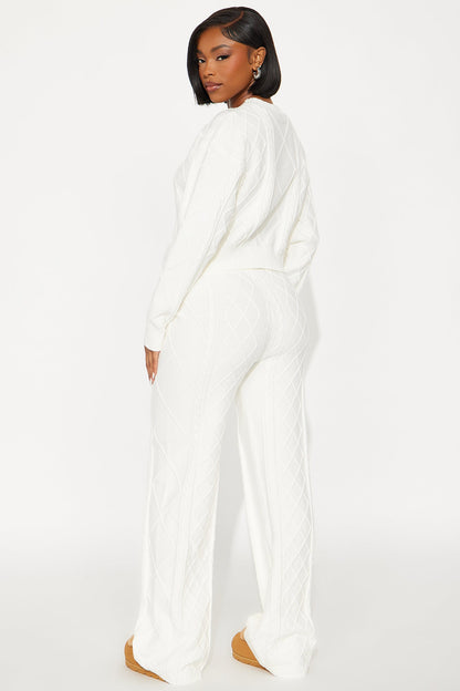 Always On Point Sweater Pant Set - Cream