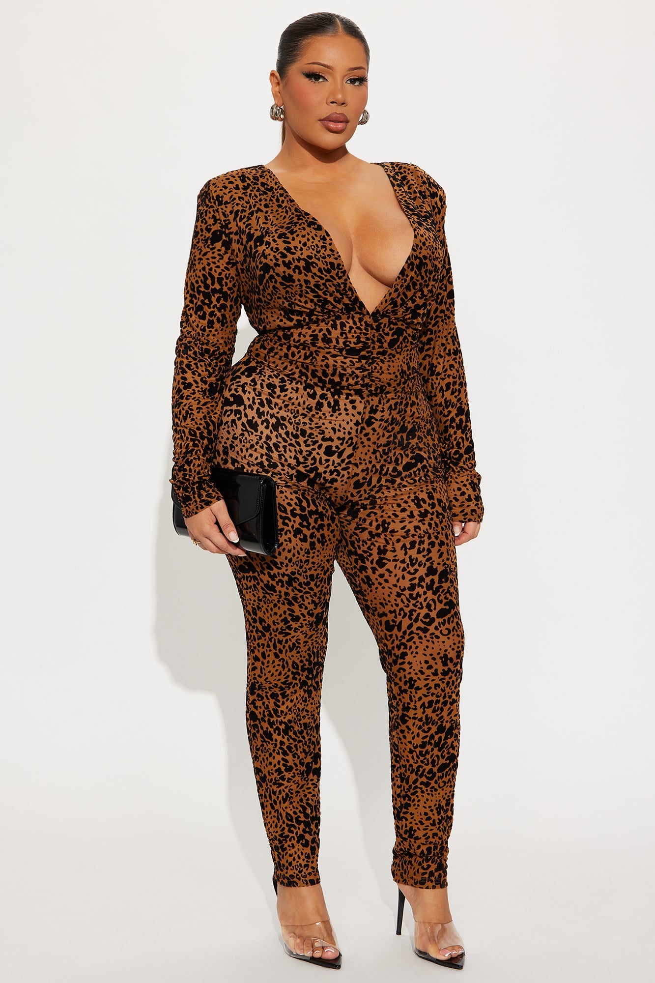 Wild Fashion Mesh Jumpsuit - Camel/combo