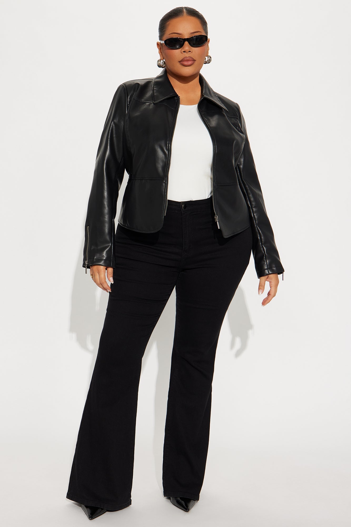 All Access Faux Leather Moto Jacket - Black