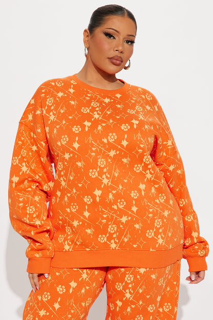 Signature Moves Fleece Jogger Set - Orange