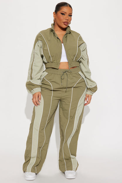 New Era Colorblock Windbreaker Jacket - Sage