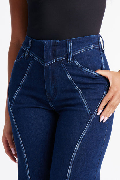 On The Go Wide Leg Jeans - Dark Wash