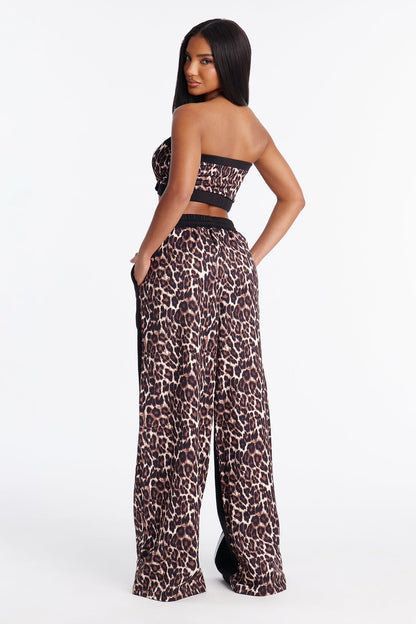 Run Wild Leopard Pant Set - Black/combo